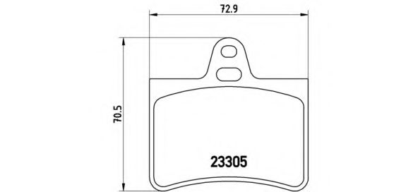 P61073 BREMBO P6173 Тормозные колодки (GDB145)