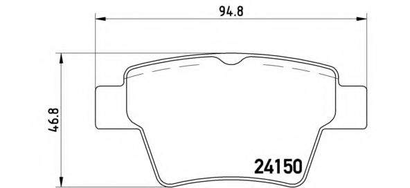 P61080 BREMBO P618 Тормозные колодки (GDB162)