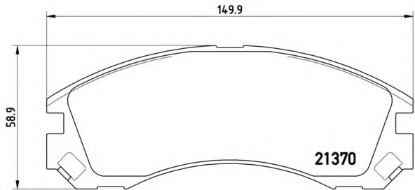 P61089 BREMBO Колодки тормозные передние к-т MITSUBISHI L2L3L4 96