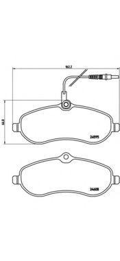 P61096 BREMBO Комплект тормозных колодок пер CITROEN