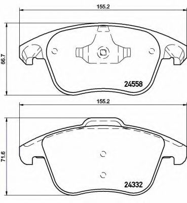 P61117 BREMBO Колодки тормозные p61117