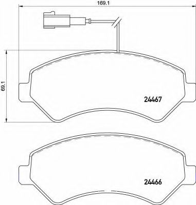 P61118 BREMBO Колодки дисковые передние citroen jumper, fiat ducato, peugeot boxer 2.