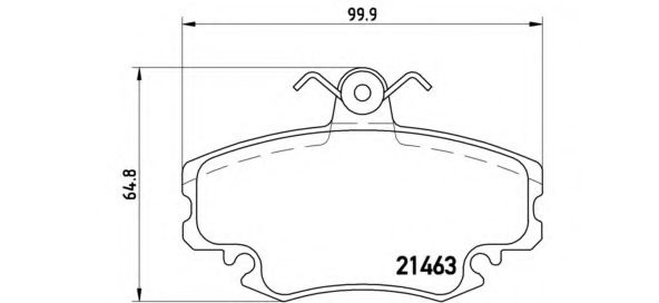 P68008 BREMBO Колодки тормозные RENAULT/ВАЗ LOGAN/SANDERO/LARGUS 04- перед. с датчиком (торм.сист. TRW)
