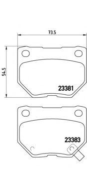 P78016 BREMBO P7816 Тормозные колодки (GDB335)