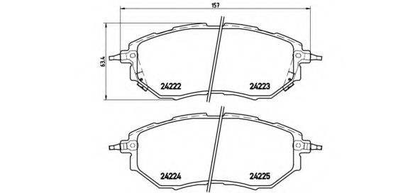 P78017 BREMBO Колодки тормозные SUBARU LEGASY/OUTBACK/TRIBECA 03- 2.0-3.6 перед.