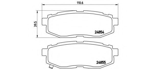 P78018 BREMBO Тормозные колодки зад диск SUBARU Legacy 10-