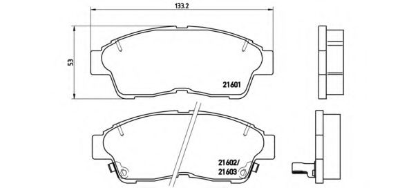 P83034 BREMBO Колодки тормозные TOYOTA CAMRY/CARINA E/COROLLA/RAV4 -02 перед.