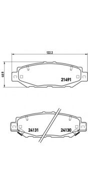 P83038 BREMBO комплект тормозных колодок задних