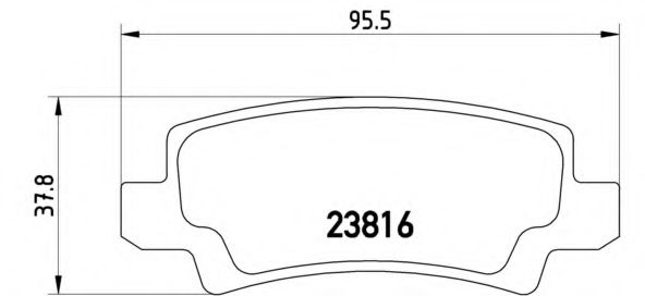 P83065 BREMBO Колодки тормозные TOYOTA COROLLA -07 задн.