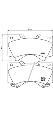 P83107 BREMBO Колодки тормозные передние LX450D/460/570 LAND CRUISER 200 Brembo