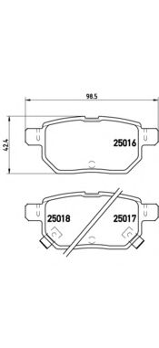 P83133 BREMBO Колодки тормозные