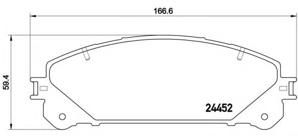 P83145 BREMBO Колодки тормозные передние 167х59 ALPHARD 18- HIGHLANDER 07- RAV4 20- NX200 RX P83145 Brembo
