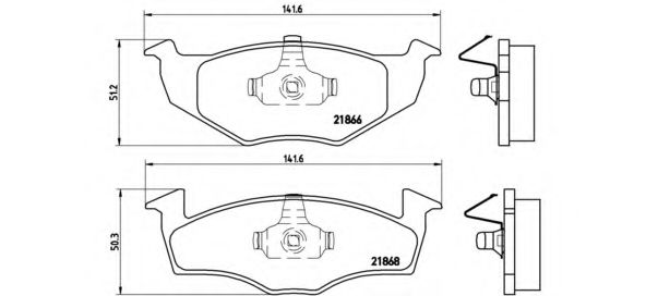 P85025 BREMBO комплект тормозных колодок передних