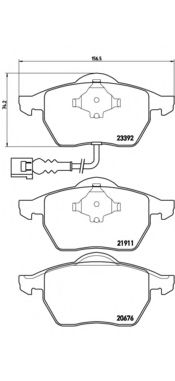 P85045 BREMBO тормозные колодки передние