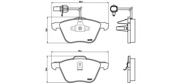 P85061 BREMBO Комплект тормозных колодок, дисковый тормоз