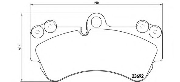 P85069 BREMBO Колодки тормозные дисковые передние, комплект