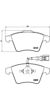 P85090 BREMBO Колодки торм.пер.