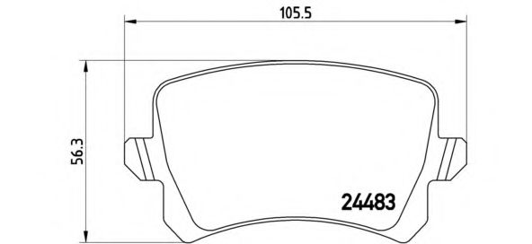 P85109 BREMBO Колодки тормозные задние