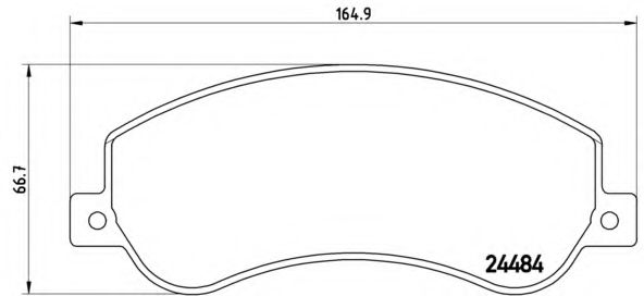 P85115 BREMBO Колодки тормозные FORD TRANSIT 06- задн.