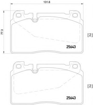 P85123 BREMBO Колодки тормозные AUDI A6 A7 Q5 12- перед.