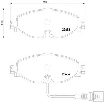 P85126 BREMBO Колодки тормозные p85126