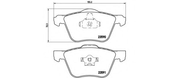 P86022 BREMBO колодки тормозные передние