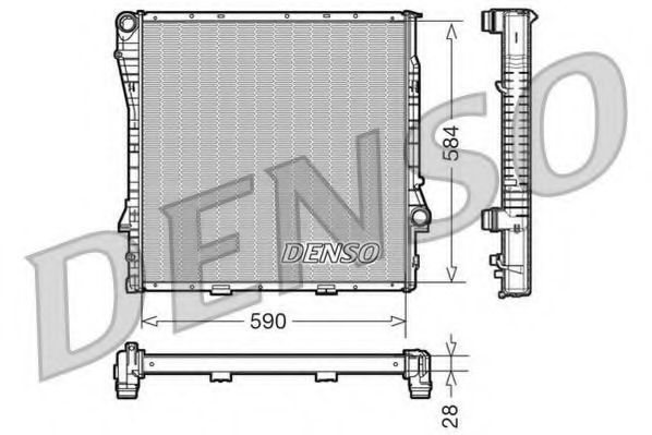 DRM05115 DENSO Радиатор двигателя