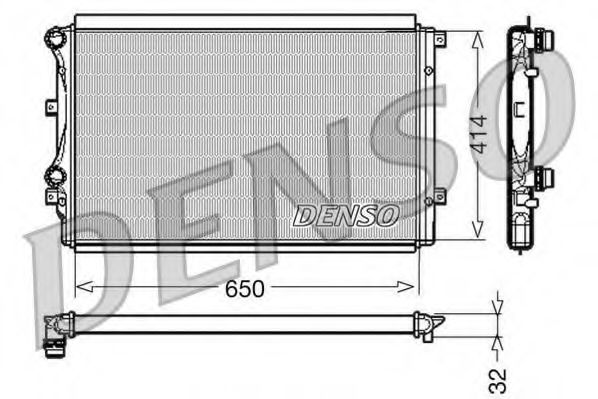 DRM32015 DENSO Радиатор VAG
