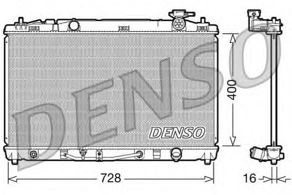 DRM50042 DENSO Радиатор TOYOTA CAMRY 2.4 06-