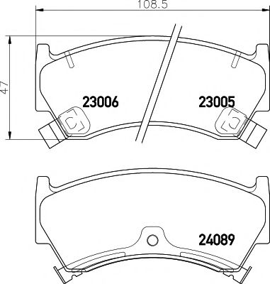 MDB2144 MINTEX колодки торм.пер.
