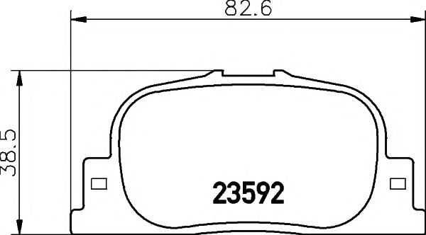MDB2084 MINTEX Колодки торм.диск.зад.Toyota Camry 2.2-3. 96-1