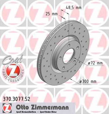 370307752 ZIMMERMANN Тормозной диск