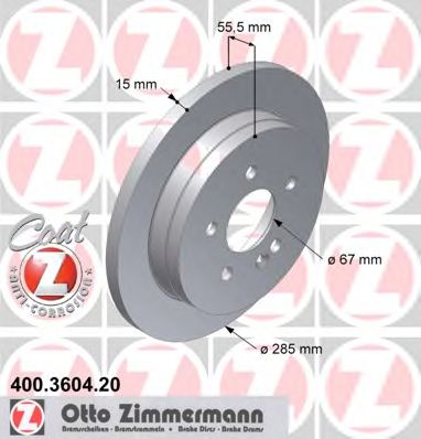 400360420 ZIMMERMANN тормозной диск