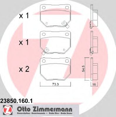 238501601 ZIMMERMANN SAXID-КОЛОДКИ ТОРМОЗНЫЕ
