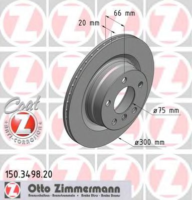 150349820 ZIMMERMANN Диск тормозной BMW Coat Z