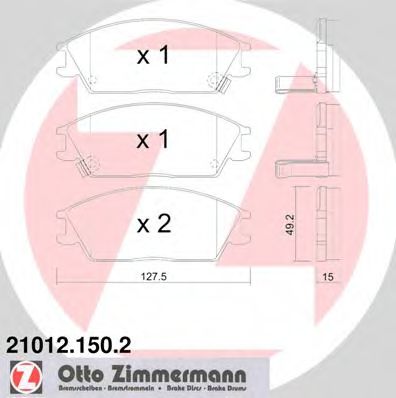 210121502 ZIMMERMANN SAXID-КОЛОДКИ ТОРМОЗНЫЕ