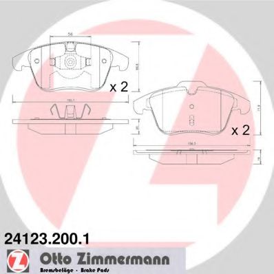 241232001 ZIMMERMANN колодки тормозные