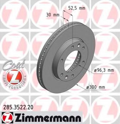 285352220 ZIMMERMANN Тормозной диск