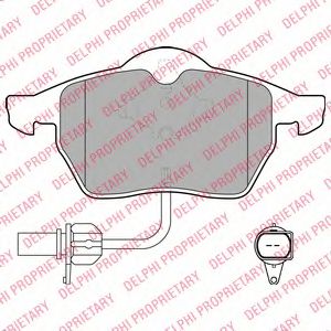 LP1672 DELPHI Колодки тормозные VAG A4/A6/SUPERB/PASSAT -08 перед. с датч.