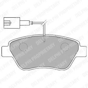 LP1722 DELPHI Колодки тормозные FIAT 500/BRAVO/DOBLO/FIORINO/IDEA/PUNTO 02- перед.