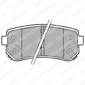 LP1952 DELPHI Колодки тормозные HYUN/KIA ACCENT/I20/I30/IX35/SPORTAGE/RIO/CEED 05- задн.