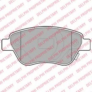 LP1989 DELPHI Колодки тормозные OPEL CORSA C/CORSA B 03- перед. с датч.
