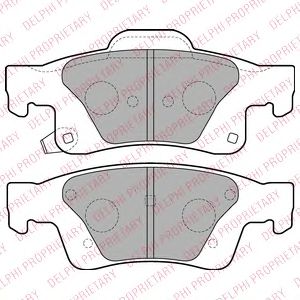 LP2251 DELPHI Колодки тормозные jeep grand cherokee 10- задние
