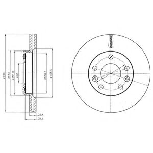 BG4455 DELPHI Тормозной диск