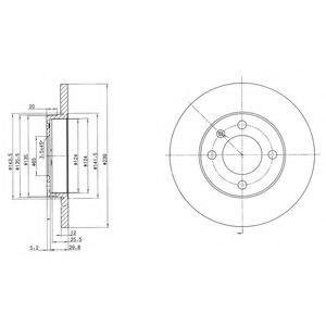 BG2116 DELPHI Тормозной диск BG2116