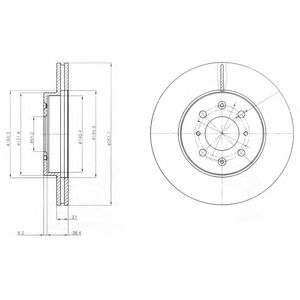 BG2759 DELPHI Диск тормозной вентилируемый
