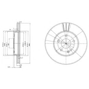 BG2768 DELPHI Диск тормозной MB W202 -00 перед.
