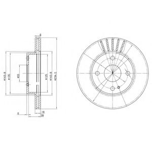 BG2802 DELPHI Тормозной диск BG282