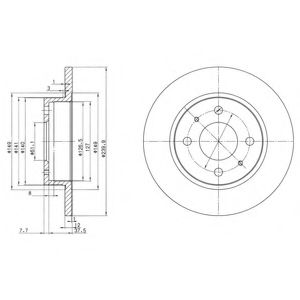 BG2379 DELPHI Тормозной диск BG2379