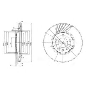 BG3142 DELPHI Тормозной диск BG3142